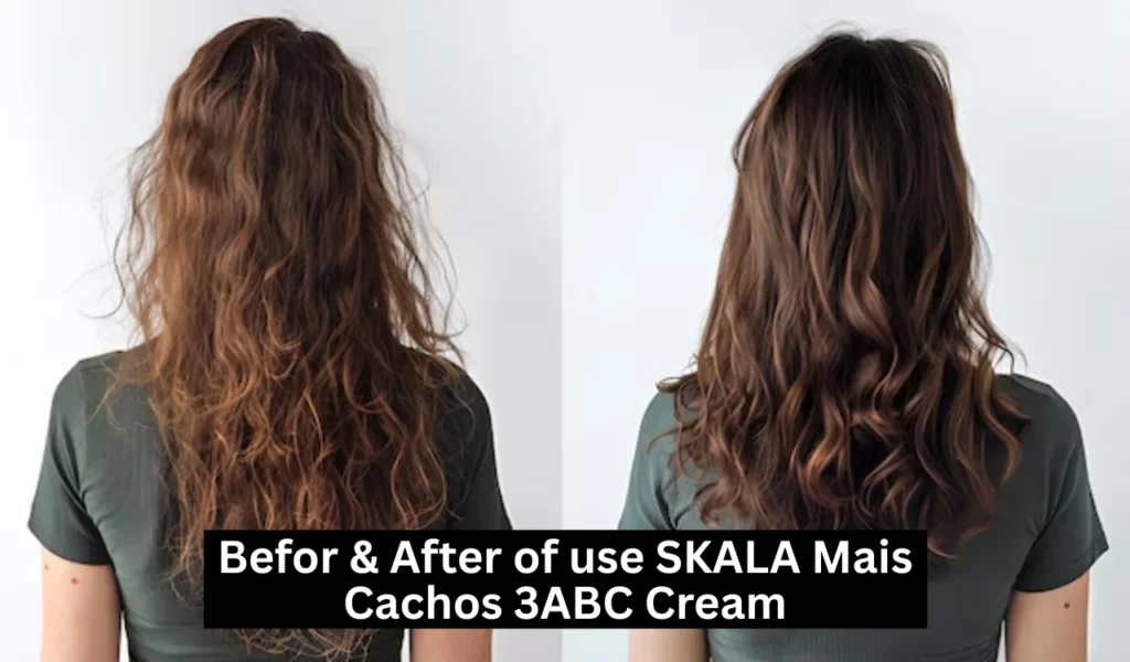 Befor & After of use SKALA Mais Cachos 3ABC Cream