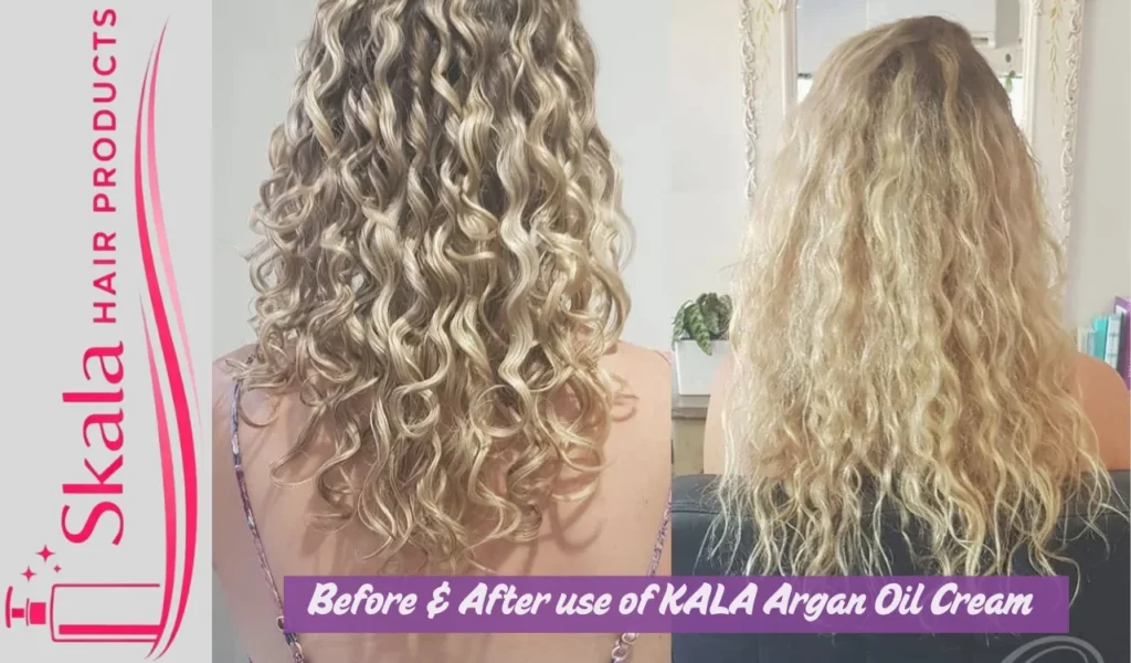 Before & After use of KALA Argan Oil Cream